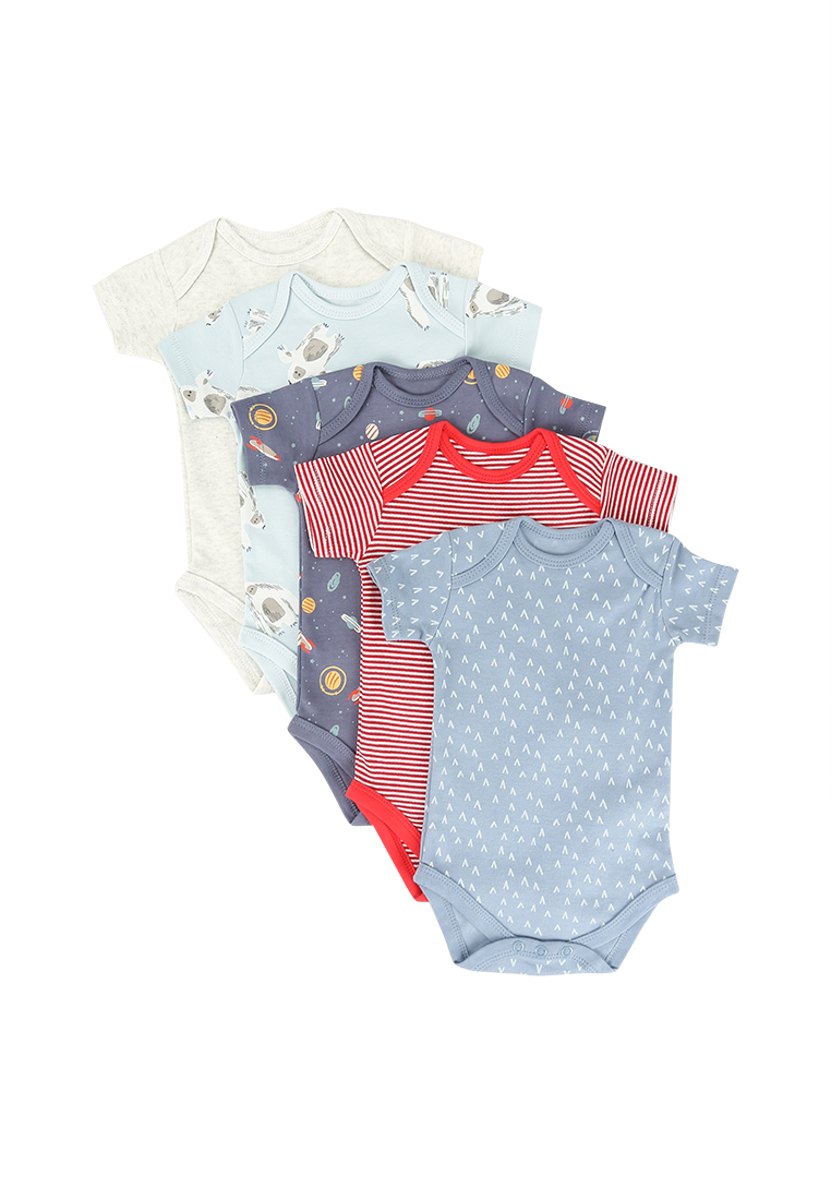 Milliot & Co. 5-Pack Short Sleeve Bodysuit