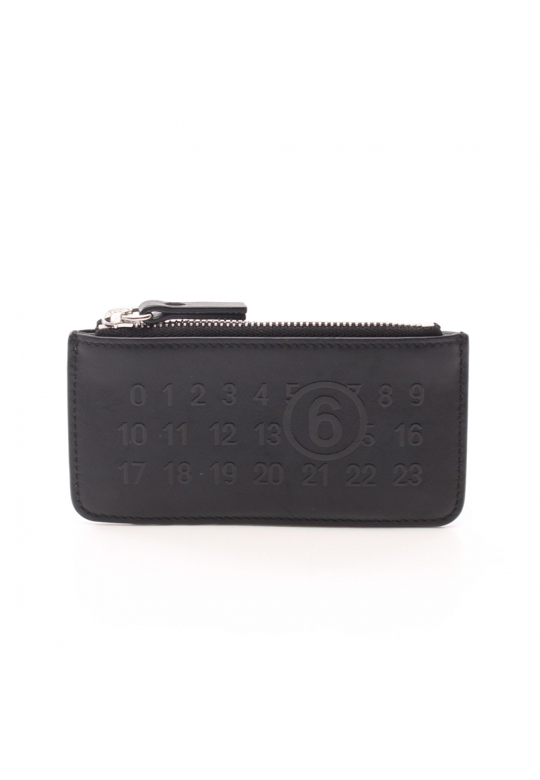 二奢 Pre-loved MM6 MAISON MARGIELA numbering card case coin purse leather black
