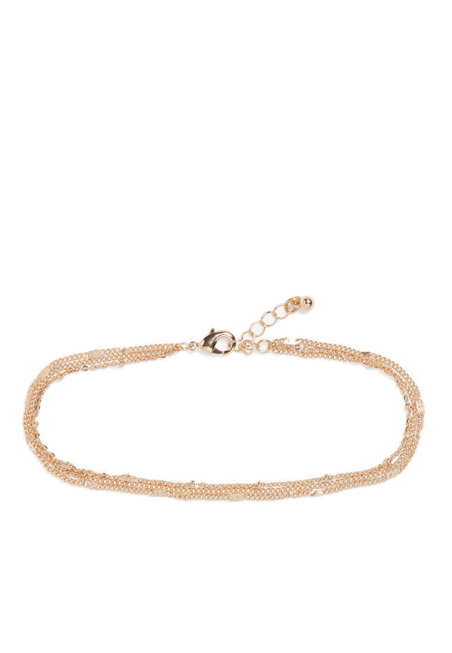 Monki Thin Gold-Coloured Ankle Bracelet