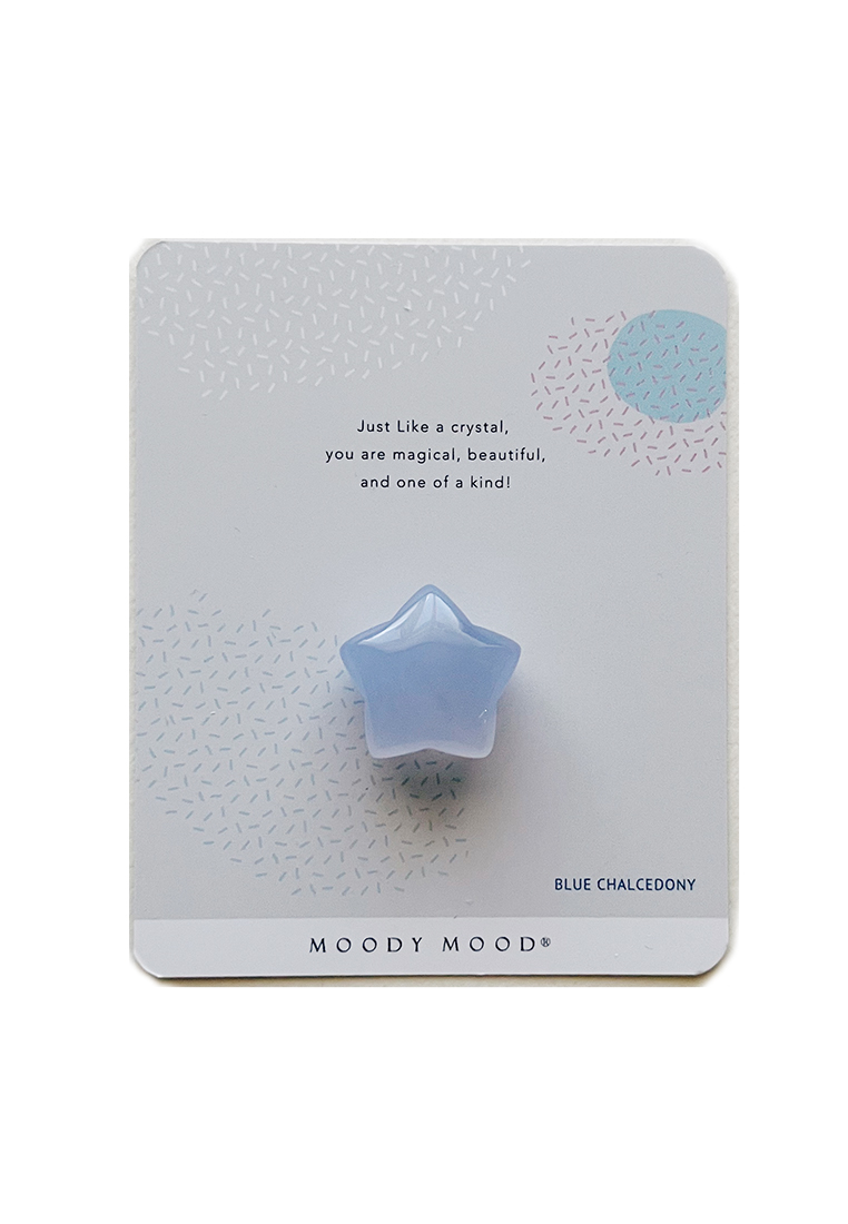 Moody Mood 天然藍玉髓療癒水晶（星形）