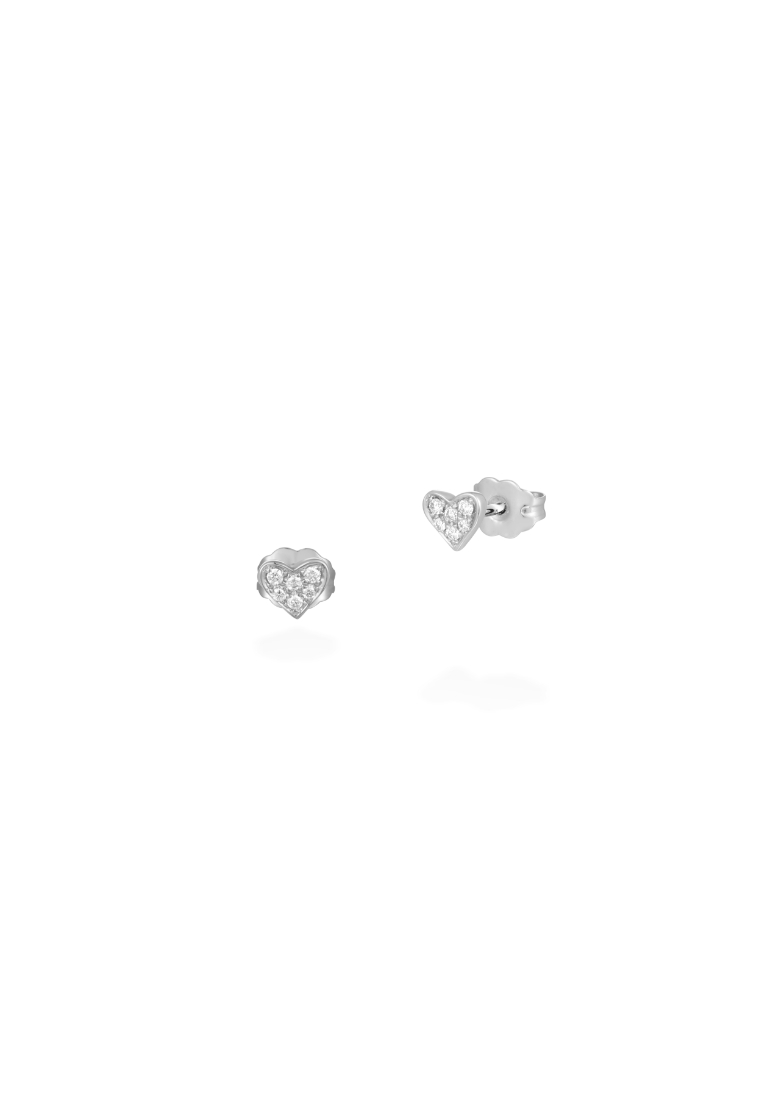 mori Mini hearts diamond earrings