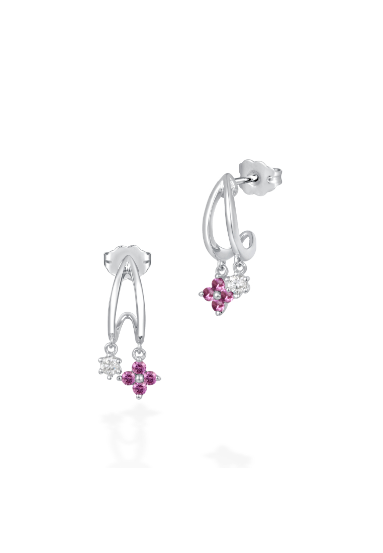 mori Split pink sapphire earrings