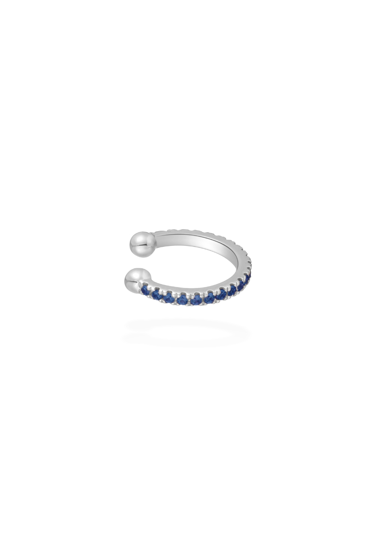 mori Half-half blue sapphire diamond ear cuff