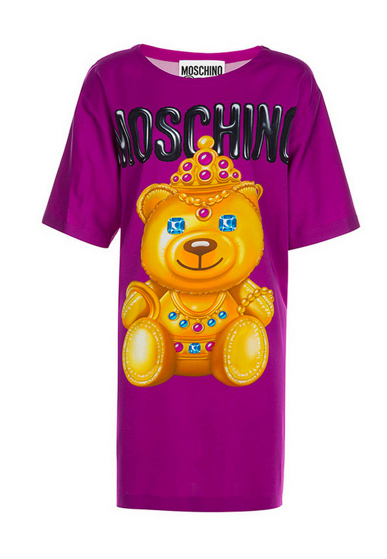 MOSCHINO Moschino Crowned Teddy Oversize T恤(桃紅色)