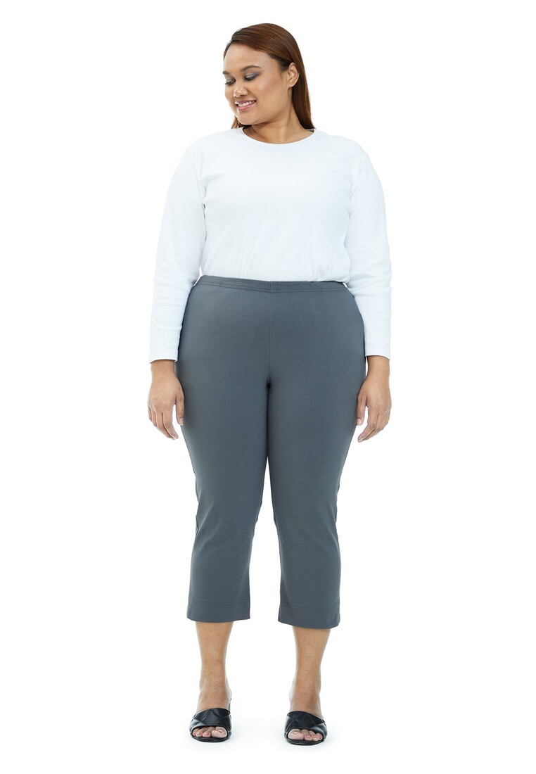 MS. READ Signature Ultra-Stretch Cropped Pants (GREY)
