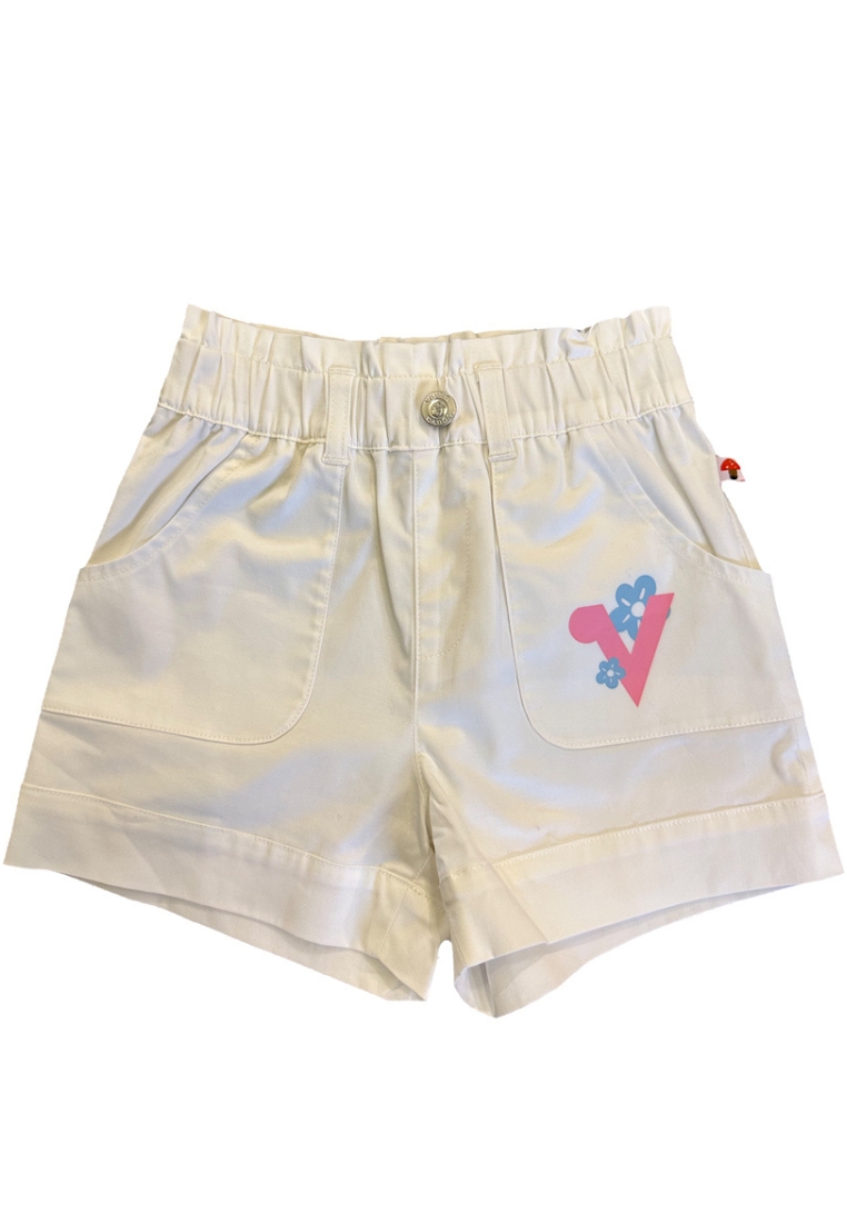 My Little Korner Vauva SS23 Safari - 女童 Vauva 棉質短褲（白色）