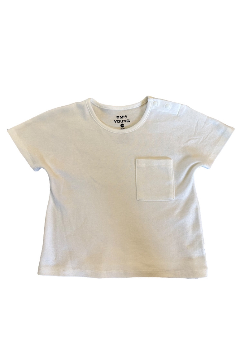 My Little Korner Vauva SS23 Safari - 男嬰純色棉質短褲袖口袋T恤