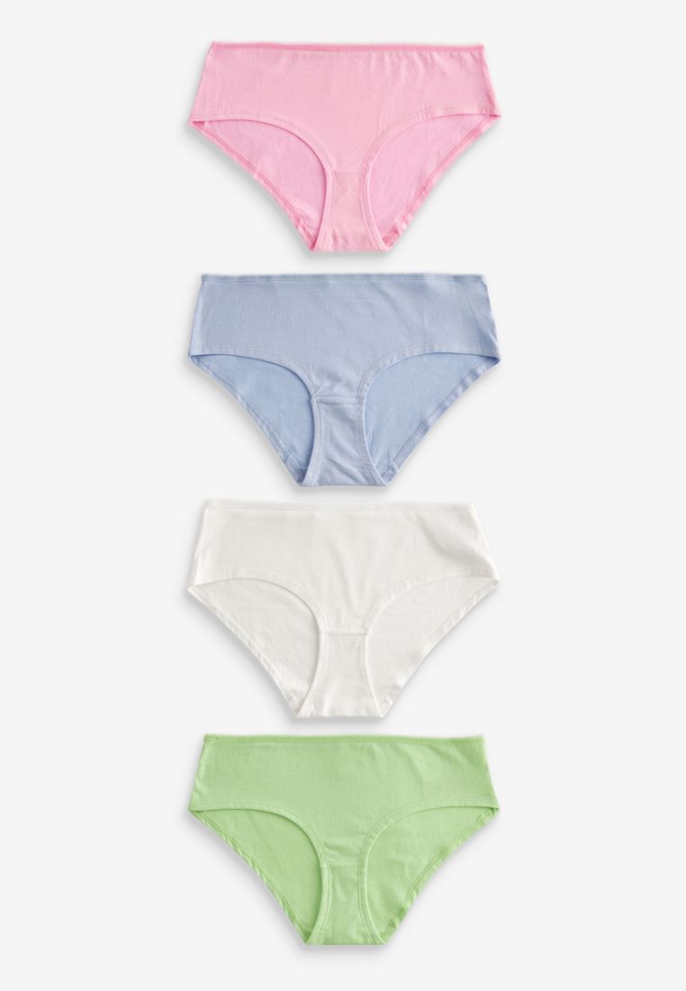 NEXT Cotton Rich Knickers 4 Pack-Short