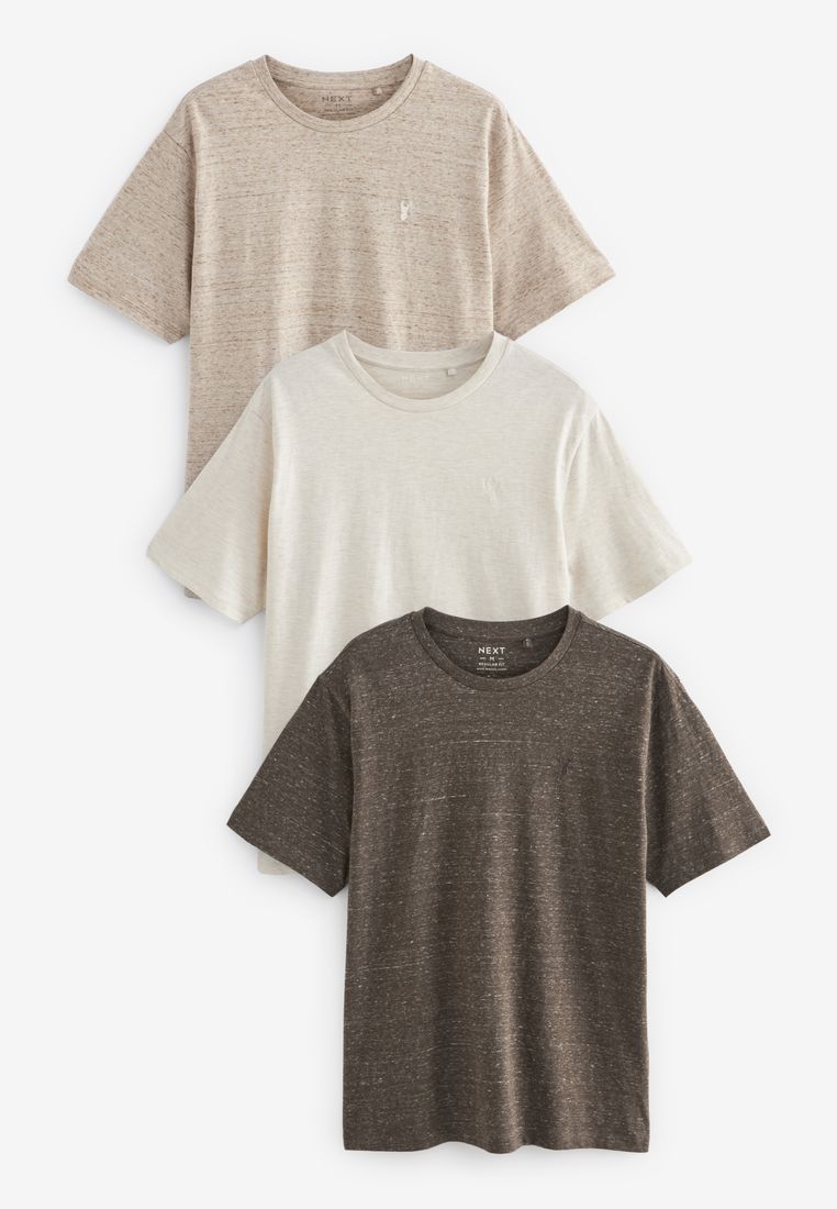 NEXT Stag Marl T-Shirt-3 Pack