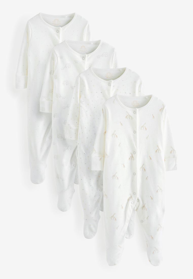 NEXT 嬰兒印花長袖連身睡衣褲 4 件組
