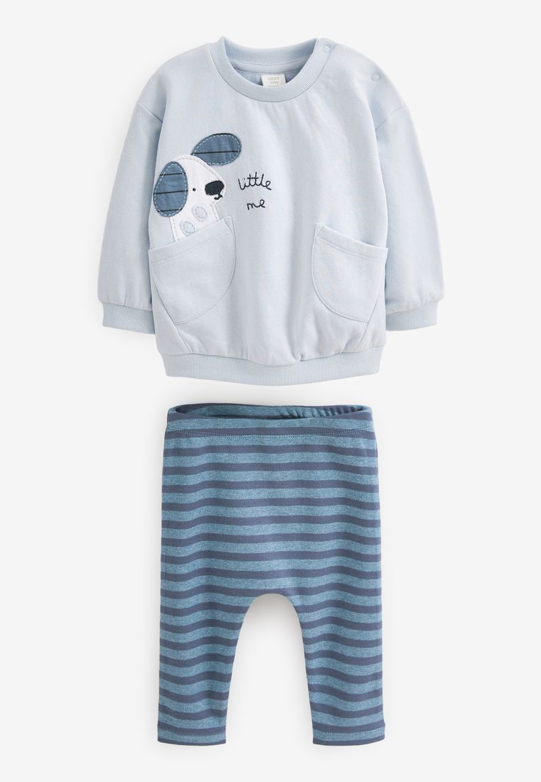 NEXT 舒適嬰兒運動衫和內搭褲 2 件組