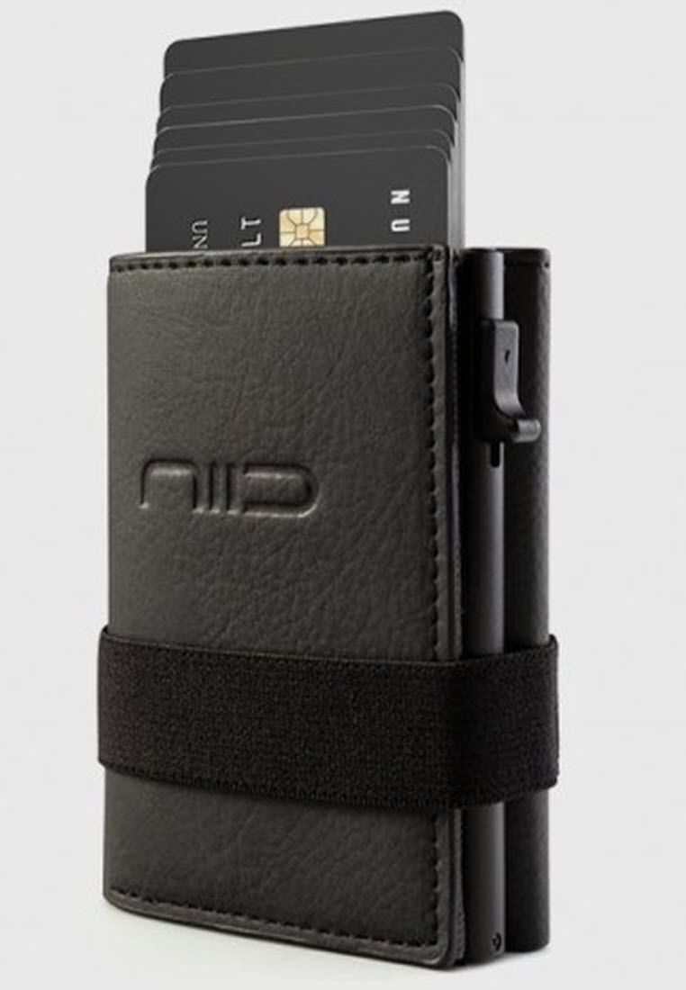 NIID Vegan Leather Mini Wallet - Black