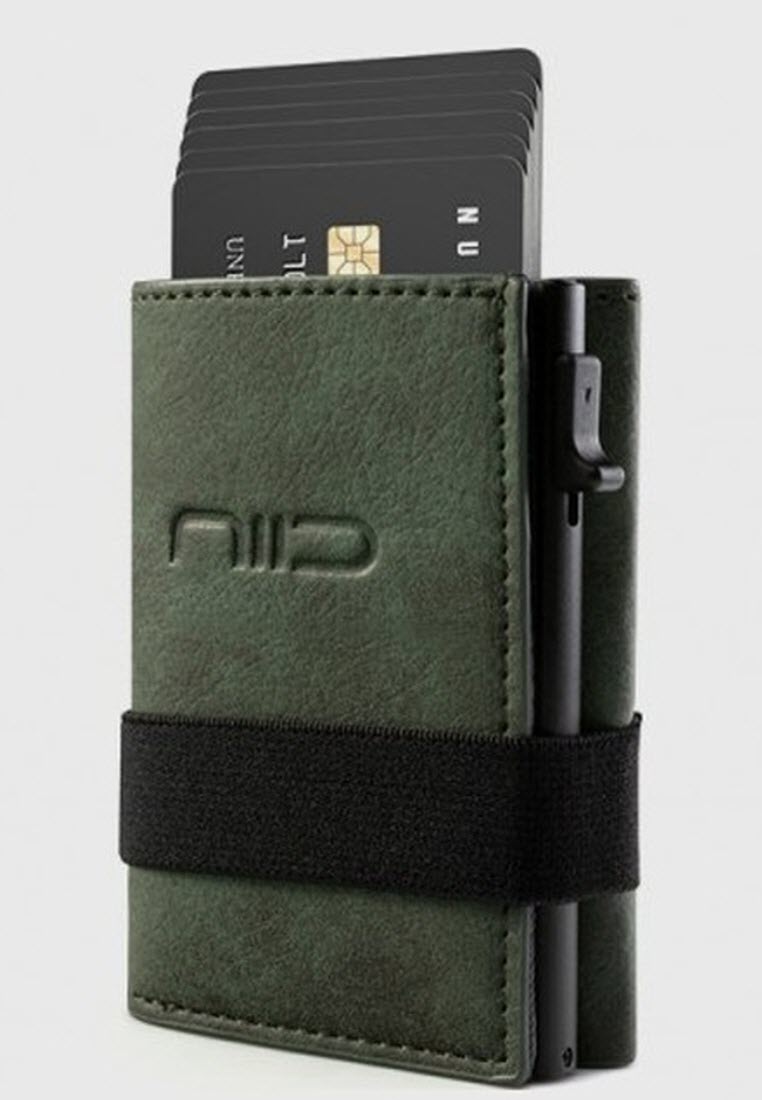 NIID Vegan Leather Mini Wallet - Dark Green