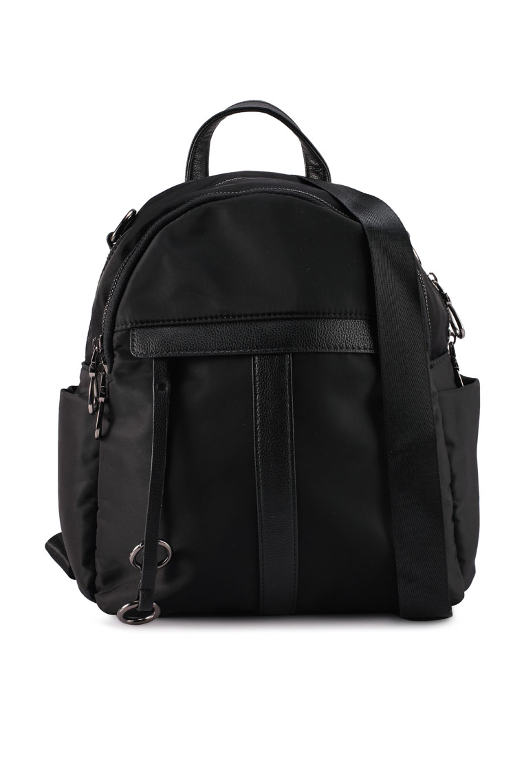 NUVEAU PU-Trimmed Nylon 2-Way Backpack