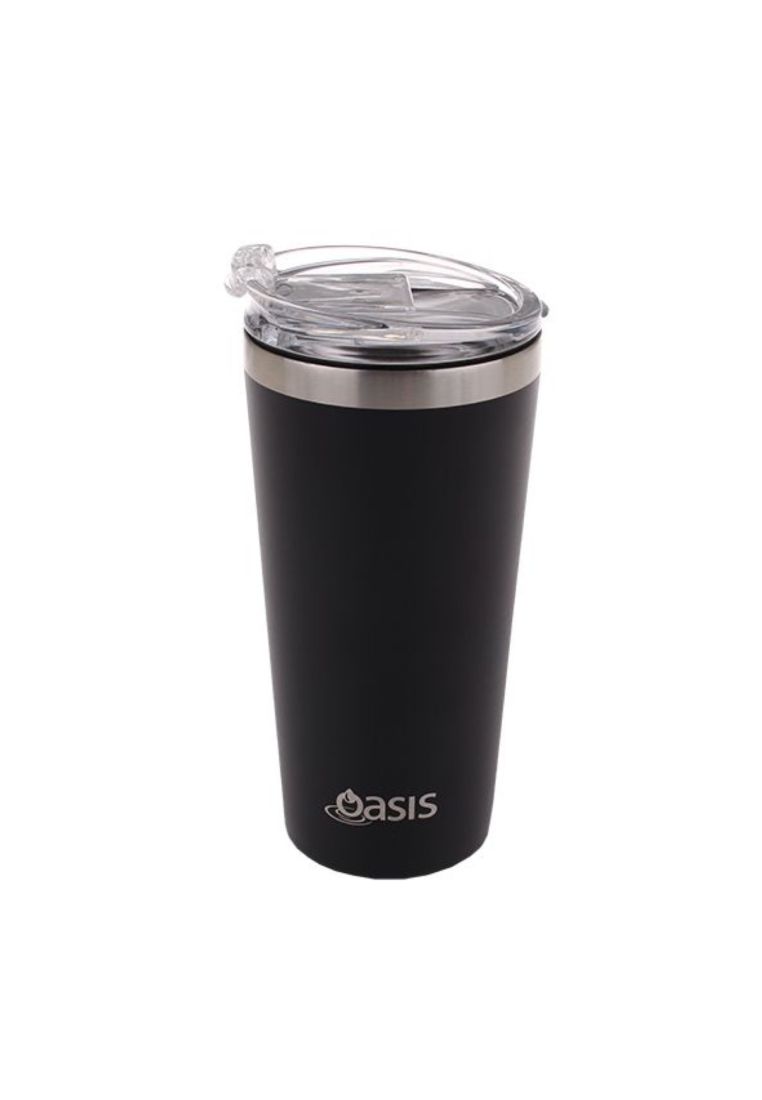 Oasis Stainless Steel Insulated Tumbler With Tritan Lid 480ML - Matte Black