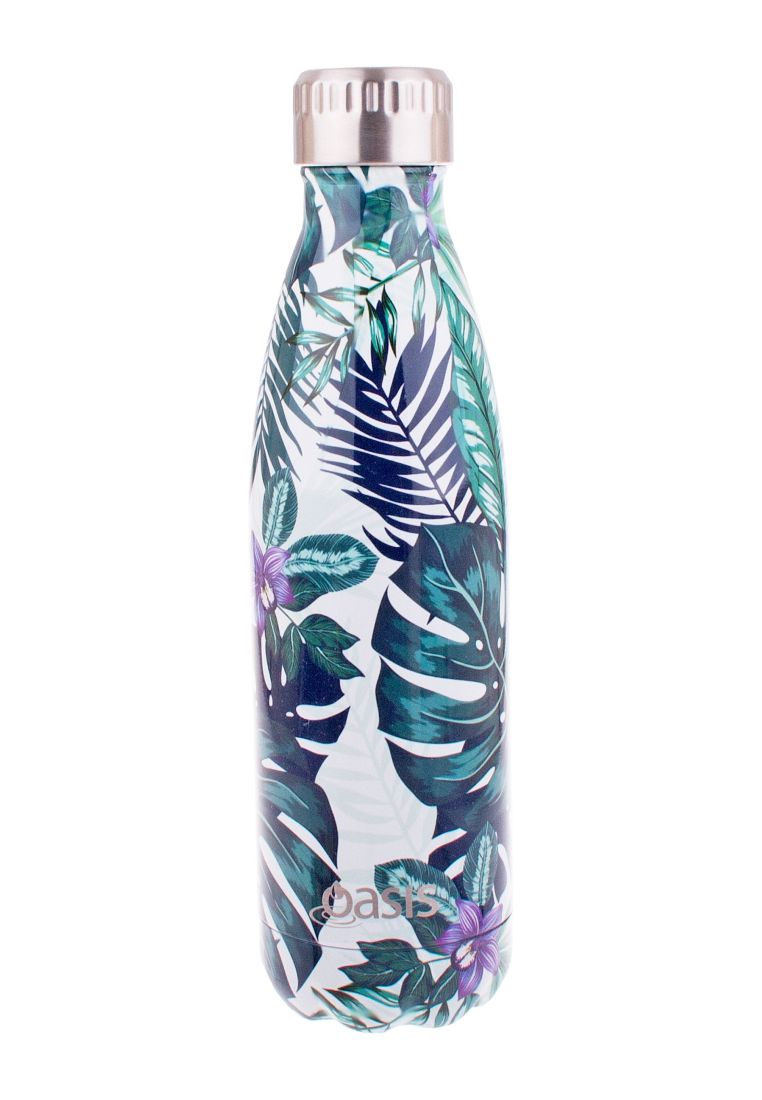 Oasis Stainless Steel Insulated Water Bottle 500ML - Tropical Paradise
