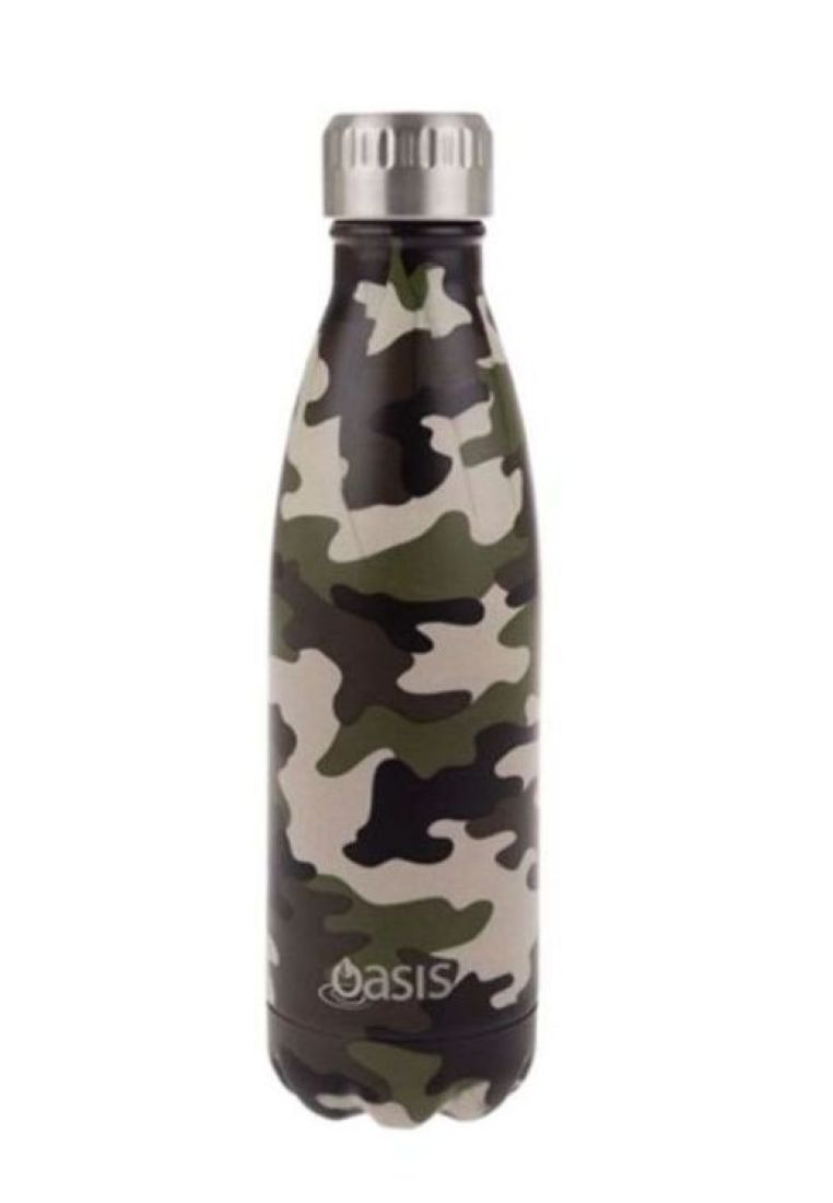Oasis Stainless Steel Insulated Water Bottle 500ML - Camo Green