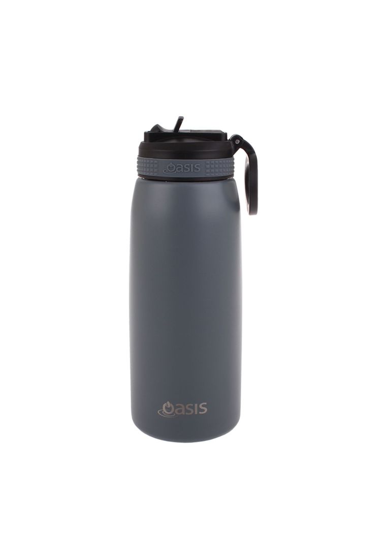 Oasis Stainless Steel Insulated Sports Water Bottle with Straw 780ML - Steel