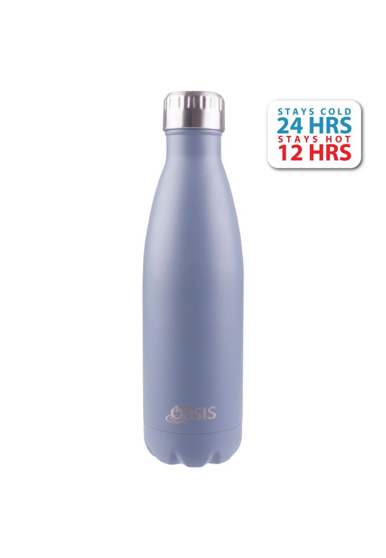 Oasis Stainless Steel Insulated Water Bottle 500ML - Matte Steel Grey