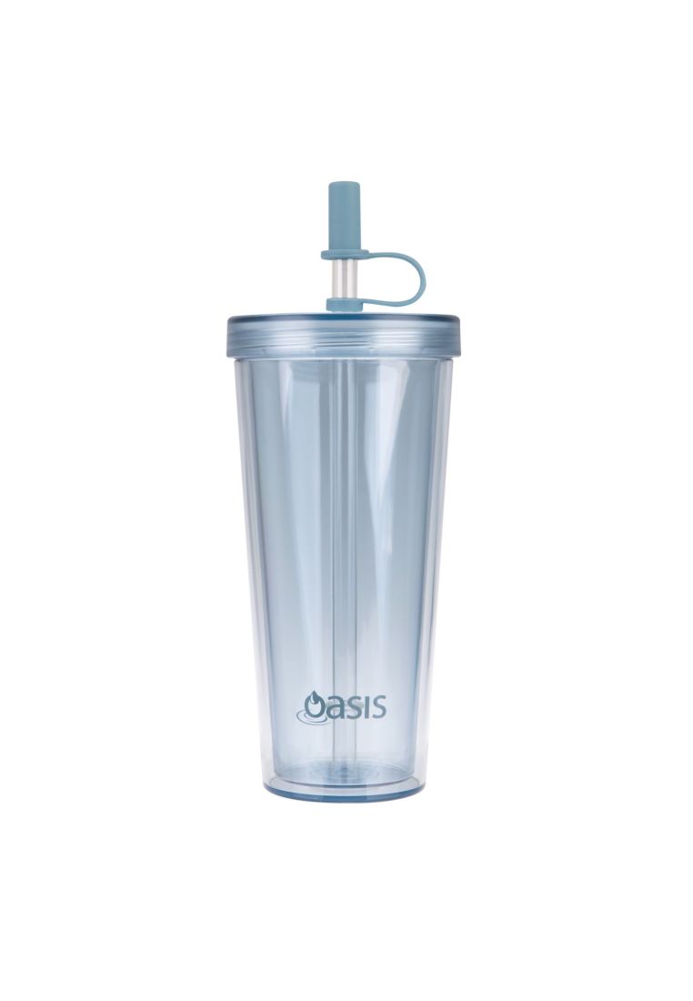 Oasis Insulated Smoothie Tumbler with Straw 520ML - Blueberry