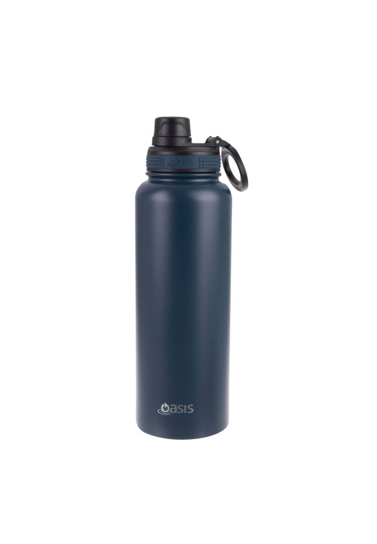 Oasis Stainless Steel Insulated Sports Water Bottle with Screw Cap 1.1L - Navy