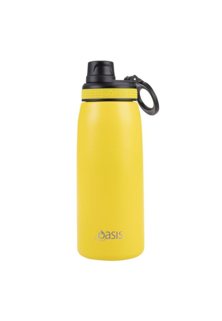 Oasis Stainless Steel Insulated Sports Water Bottle with Screw Cap 780ML - Neon Yellow
