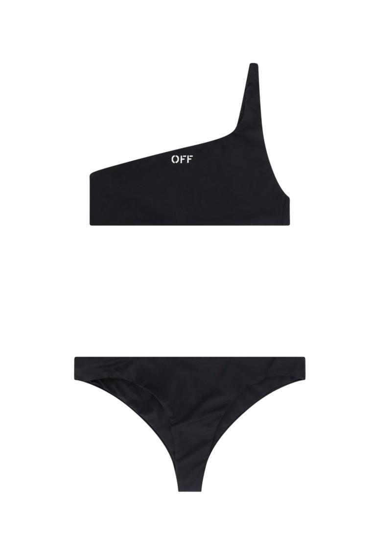 Lycra bikini - OFF-WHITE - Black