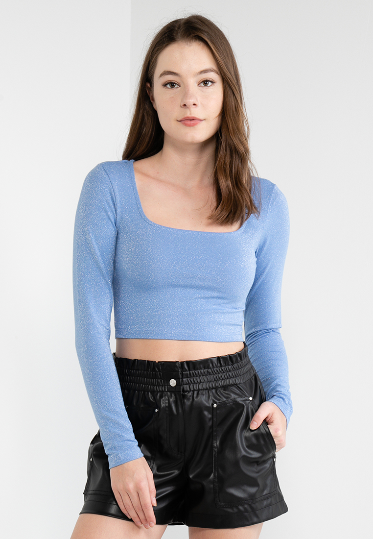 ONLY Grace Square Glitter Top