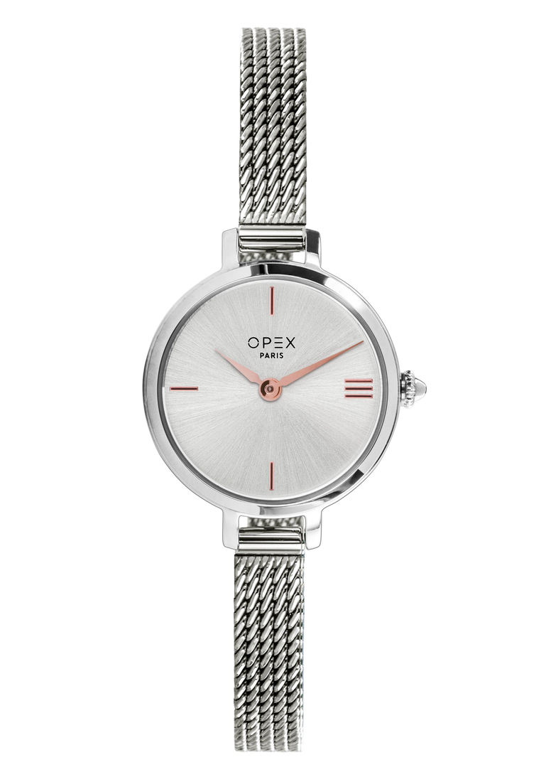 Opex Paris® MINI CONCEPT ROTONDE - OPW050 網狀金屬手鍊上的女士石英手錶