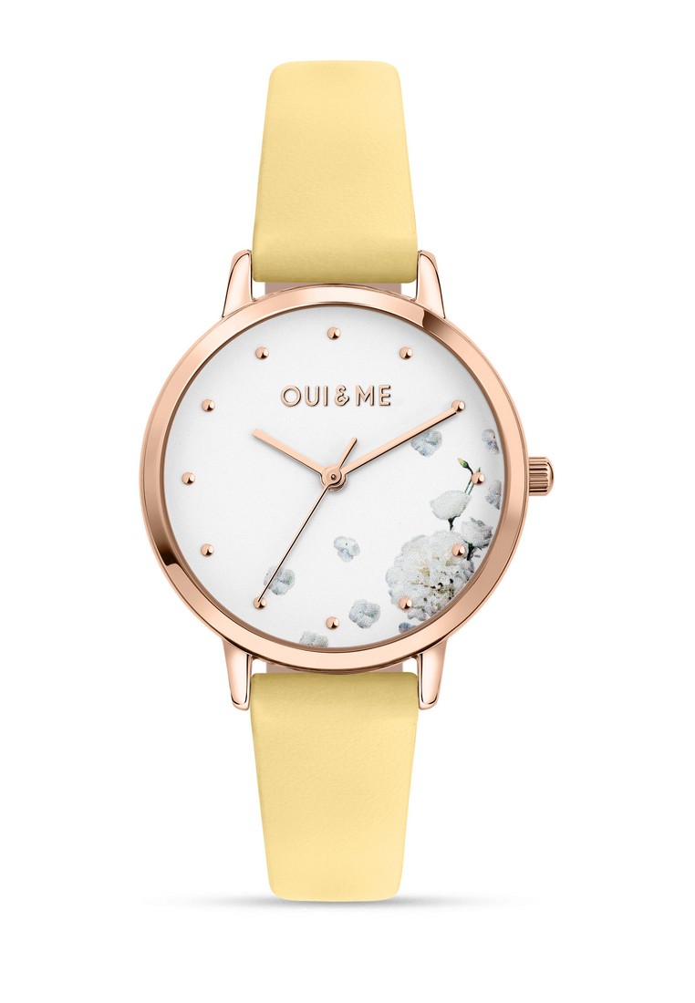 [環保腕錶] Oui & Me Oui & Me Fleurette 32mm 女士黃色皮帶石英腕錶 ME010377