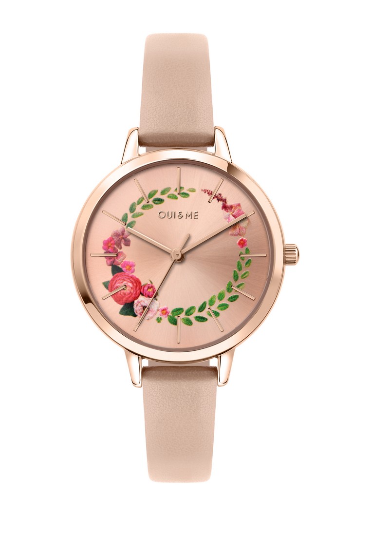 [環保腕錶] Oui & Me OUI&ME Fleurette 玫瑰金皮帶女裝腕錶 ME010038