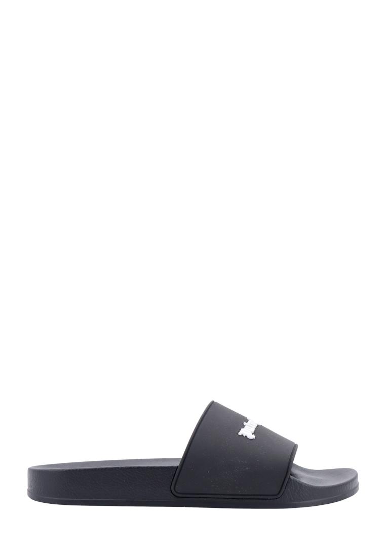 Palm Angels Rubber sandals with Essential Logo detail - PALM ANGELS - Black