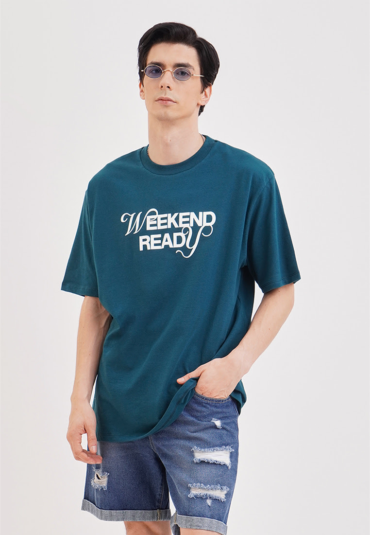 Penshoppe Weekend Ready Modern Fit Graphic T-Shirt