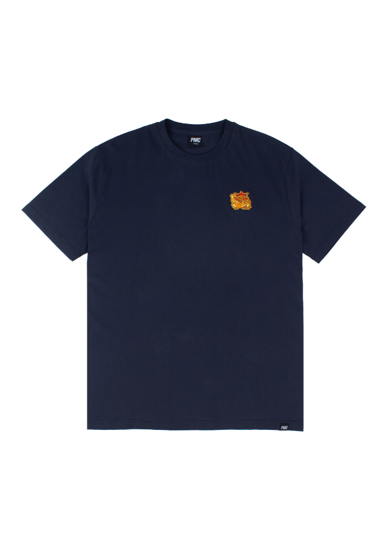 Pestle & Mortar Clothing Embroidered Money Dragon Tee Navy Blue