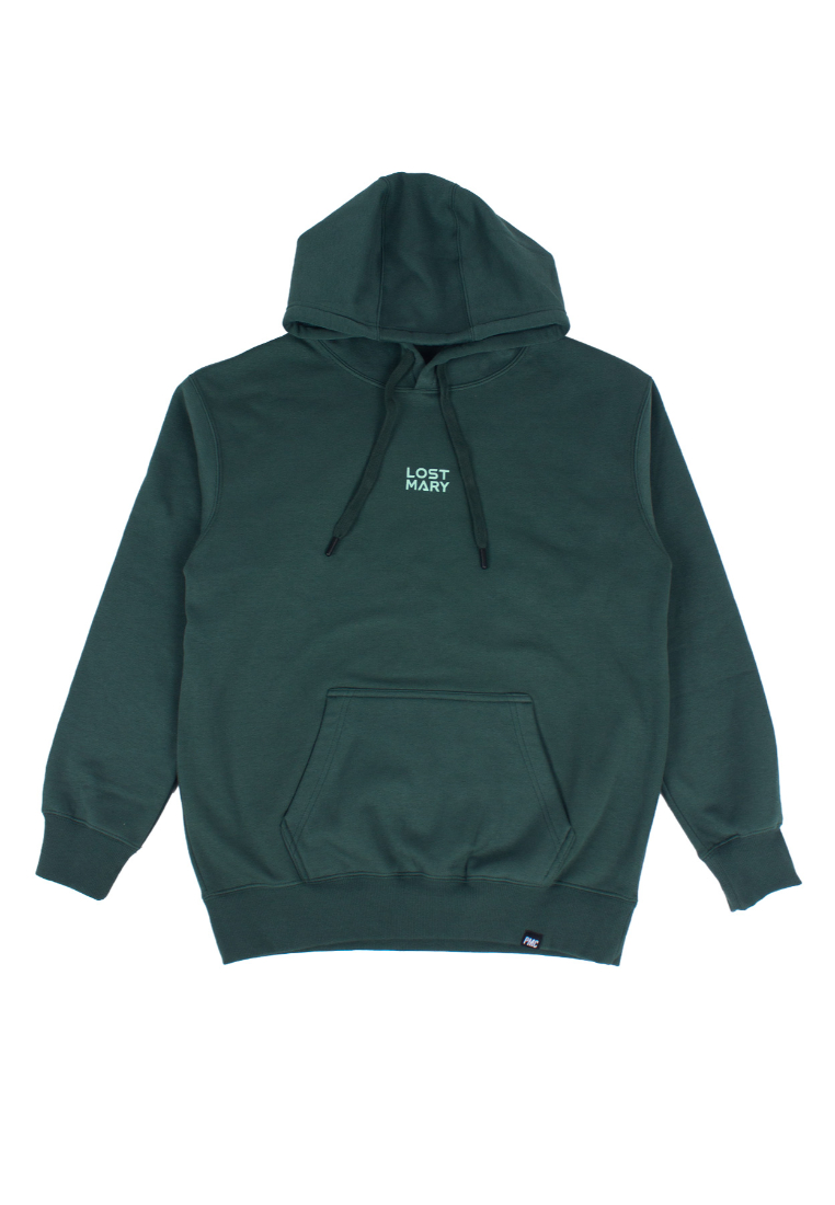 Pestle & Mortar Clothing LOST MARY Green Apple Hoodie Forest Green
