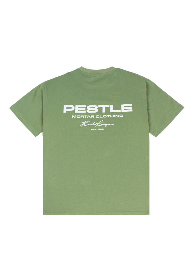 Pestle & Mortar Clothing KL Scripted Oversized Tee Green