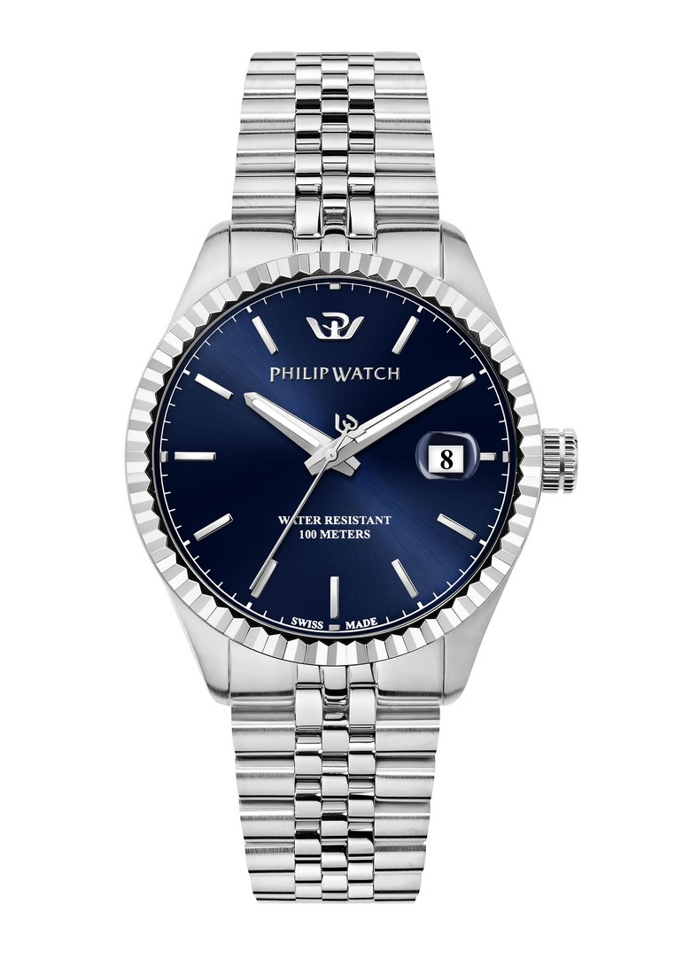 【Swiss Made】Philip Watch Caribe 41mm Blue Dial Sapphire Crystal Men's Quartz Watch R8253597077-10 ATM Waterproof