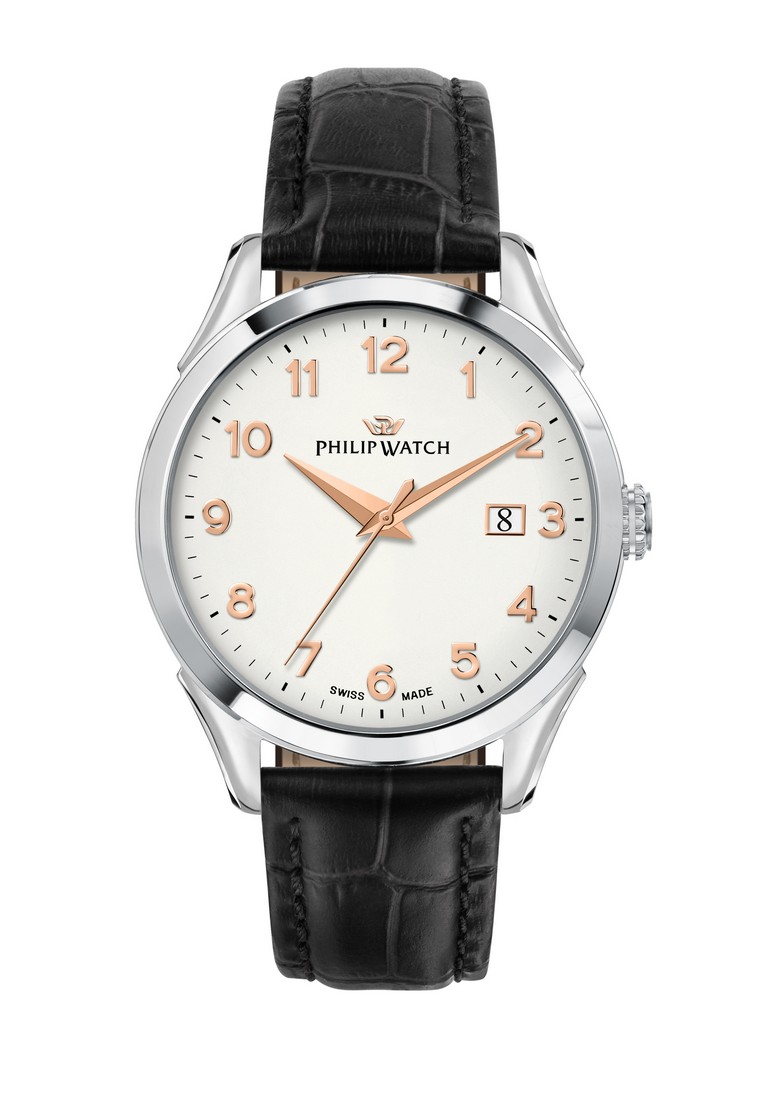 【Swiss Made】Philip Watch Roma 41mm Case Sapphire Crystal Leather Strap Men's Quartz Watch R8251217002-5 ATM Waterproof