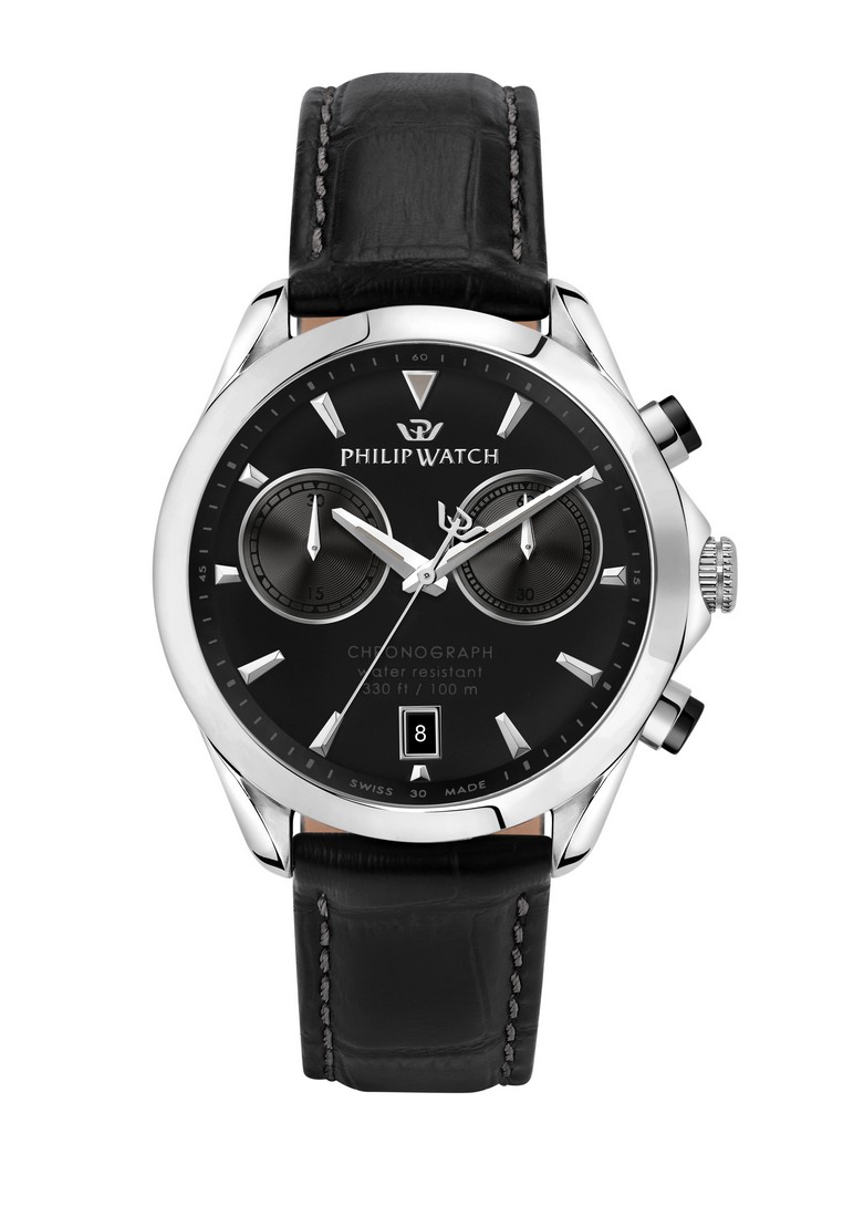 【Swiss Made】Philip Watch Blaze 41mm Black Dial Men's Chronograph Quartz Watch R8271665009-10 ATM Waterproof