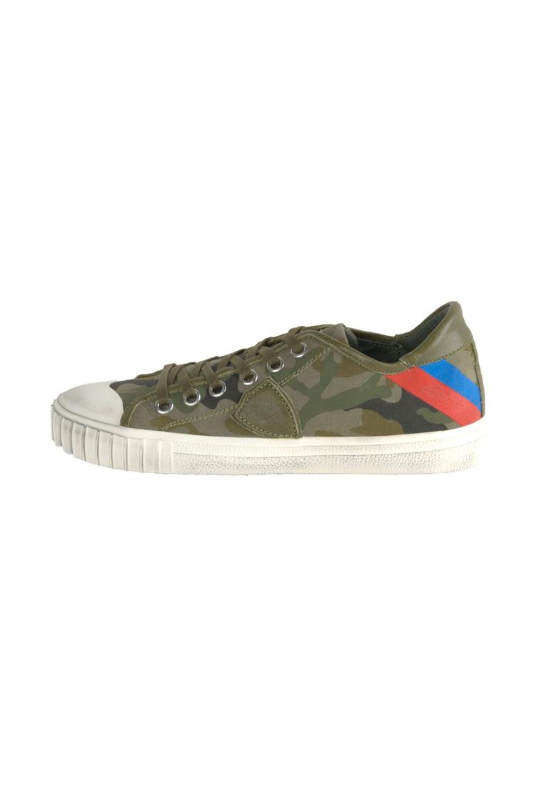 Philippe Model Green Leather Sneaker
