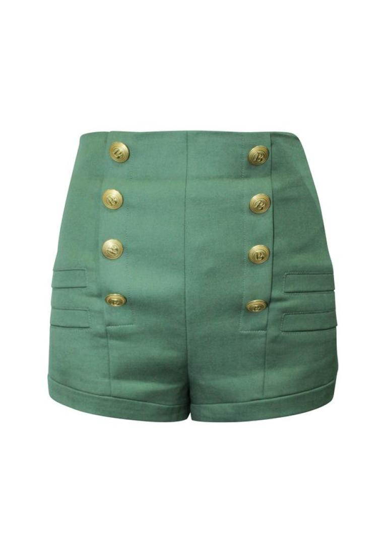 Pierre Balmain 穀物de Poudre綠色的腰部短褲