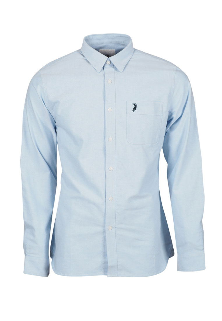 POLO HAUS Polo Haus - Signature Oxford L/S Shirt With Pocket (Blue)
