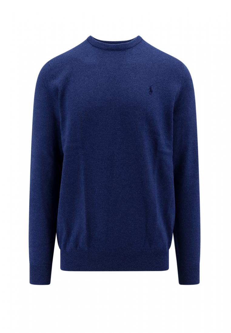 Polo Ralph Lauren Wool sweater with embroidered logo - POLO RALPH LAUREN - Blue