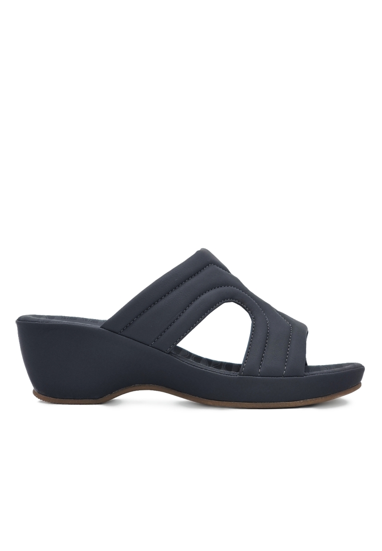 POLO HILL Ladies Puffy Cut Out Band Wedges