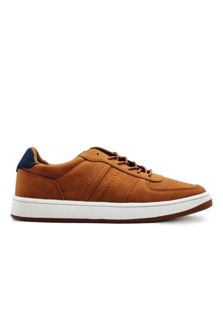 POLO HILL Men Lace Up Leather Casual Sneakers