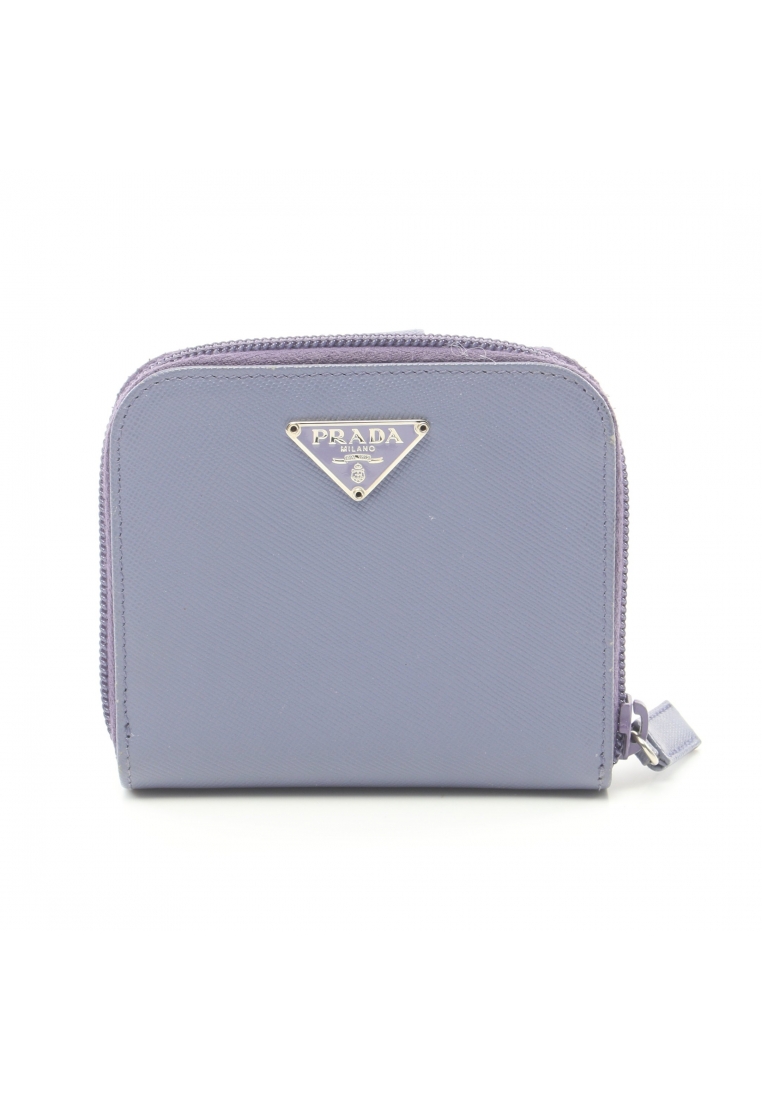 二奢 Pre-loved Prada SAFFIANO Bi-fold wallet Saffiano leather purple