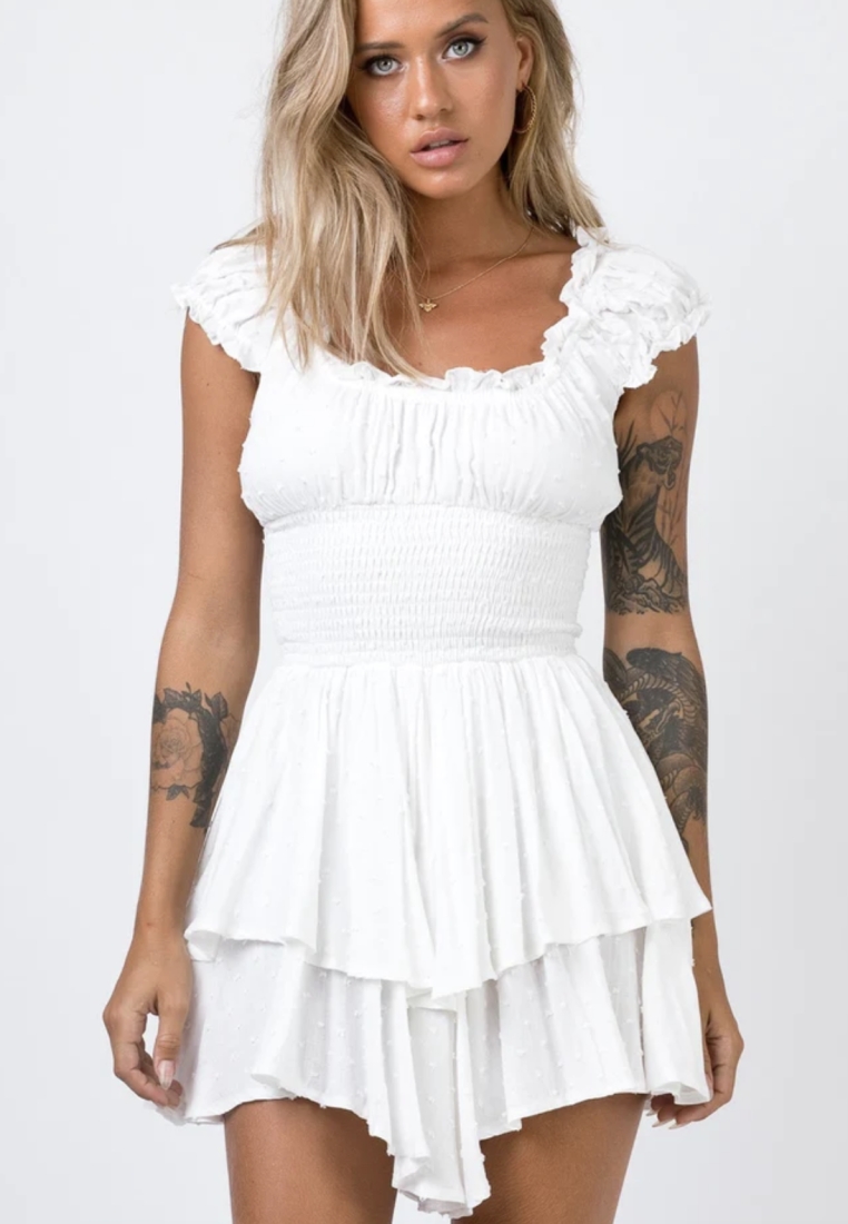 Princess Polly The Love Galore Playsuit White