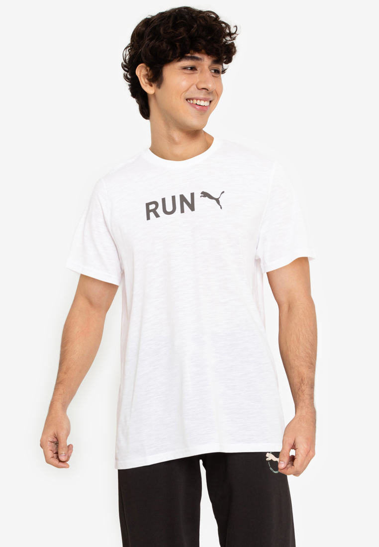 PUMA 男士跑步圖案T恤