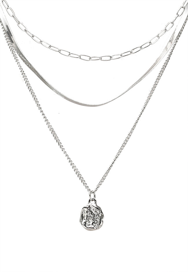 Red's Revenge Coin Charm Layered Necklace