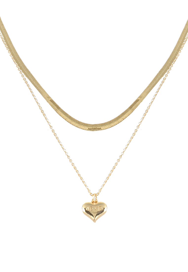 Red's Revenge Charming Heart Layered Chain Necklaces